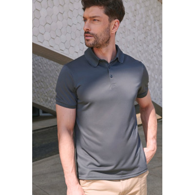 Men's recycled polyester polo shirt